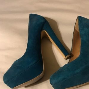 Steve Madden Teal platform heels